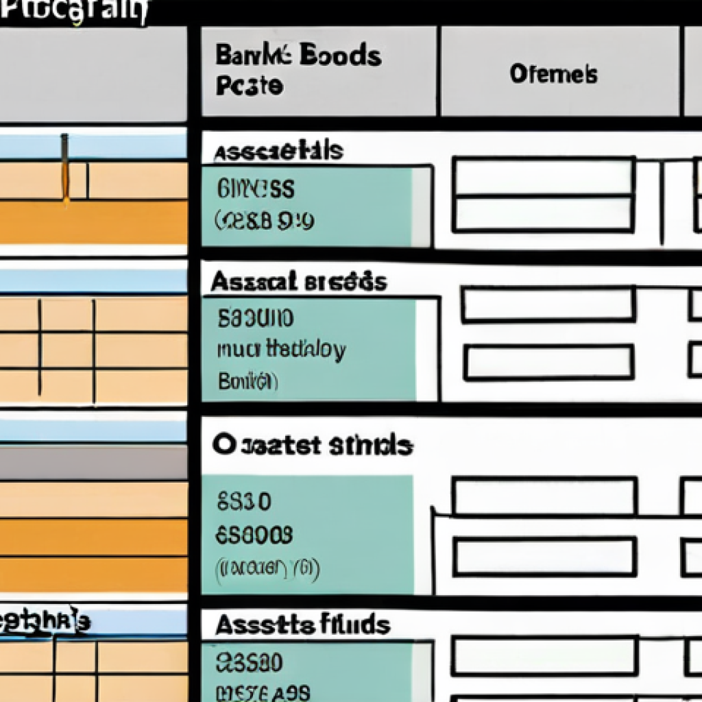 **

A well-organized list of assets. Includes a house, car, jewelry, bank account details, stocks, bonds, and mutual funds. The scene should portray a clear and detailed financial overview. Consider a style that is both informative and visually appealing, possibly incorporating charts or infographics.

**