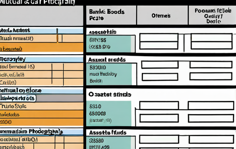 **
A well-organized list of assets. Includes a house, car, jewelry, bank account details, stocks, bonds, and mutual funds. The scene should portray a clear and detailed financial overview. Consider a style that is both informative and visually appealing, possibly incorporating charts or infographics.
**